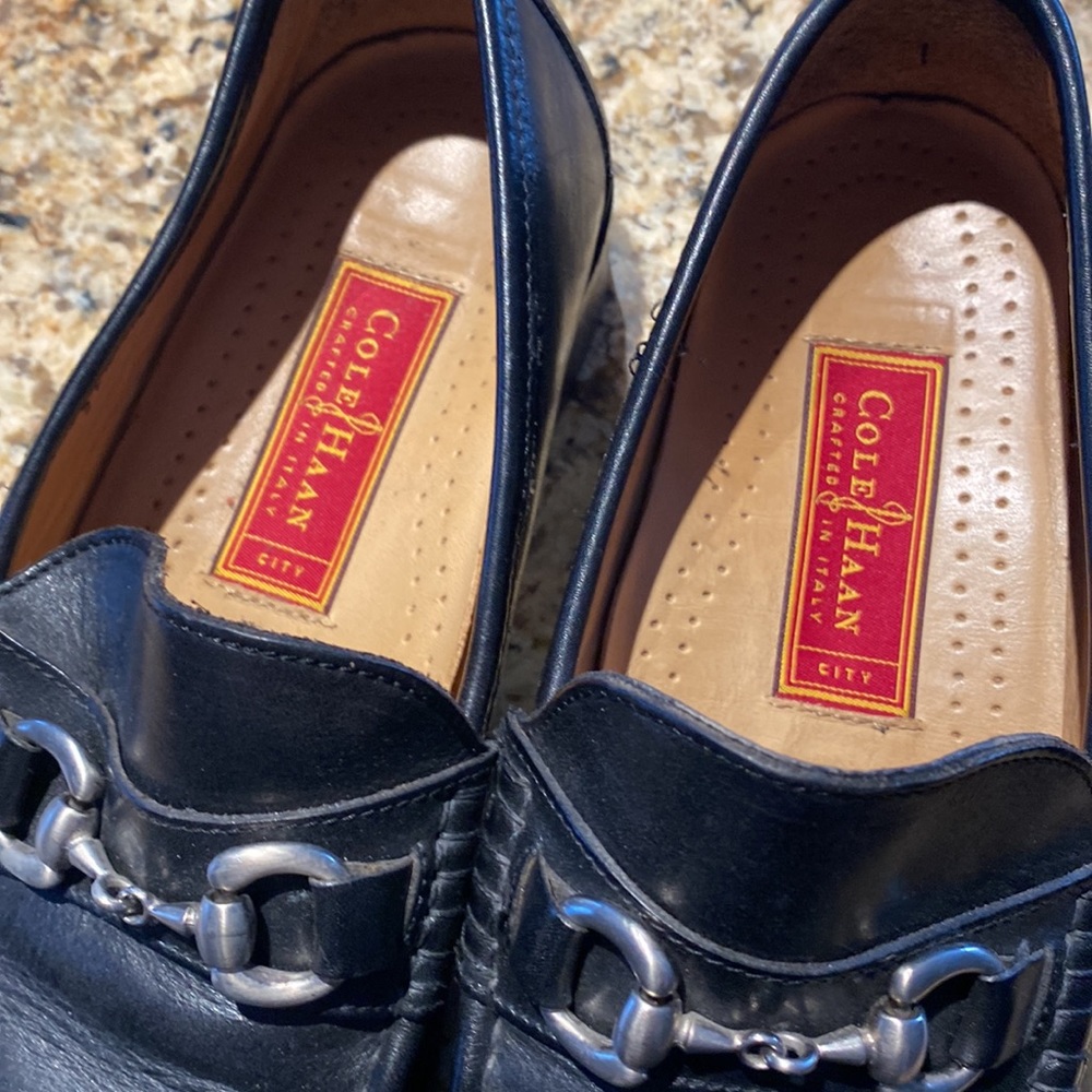 Cole Haan made in Italy black loafers size 9